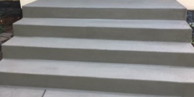 Resurfaced front steps